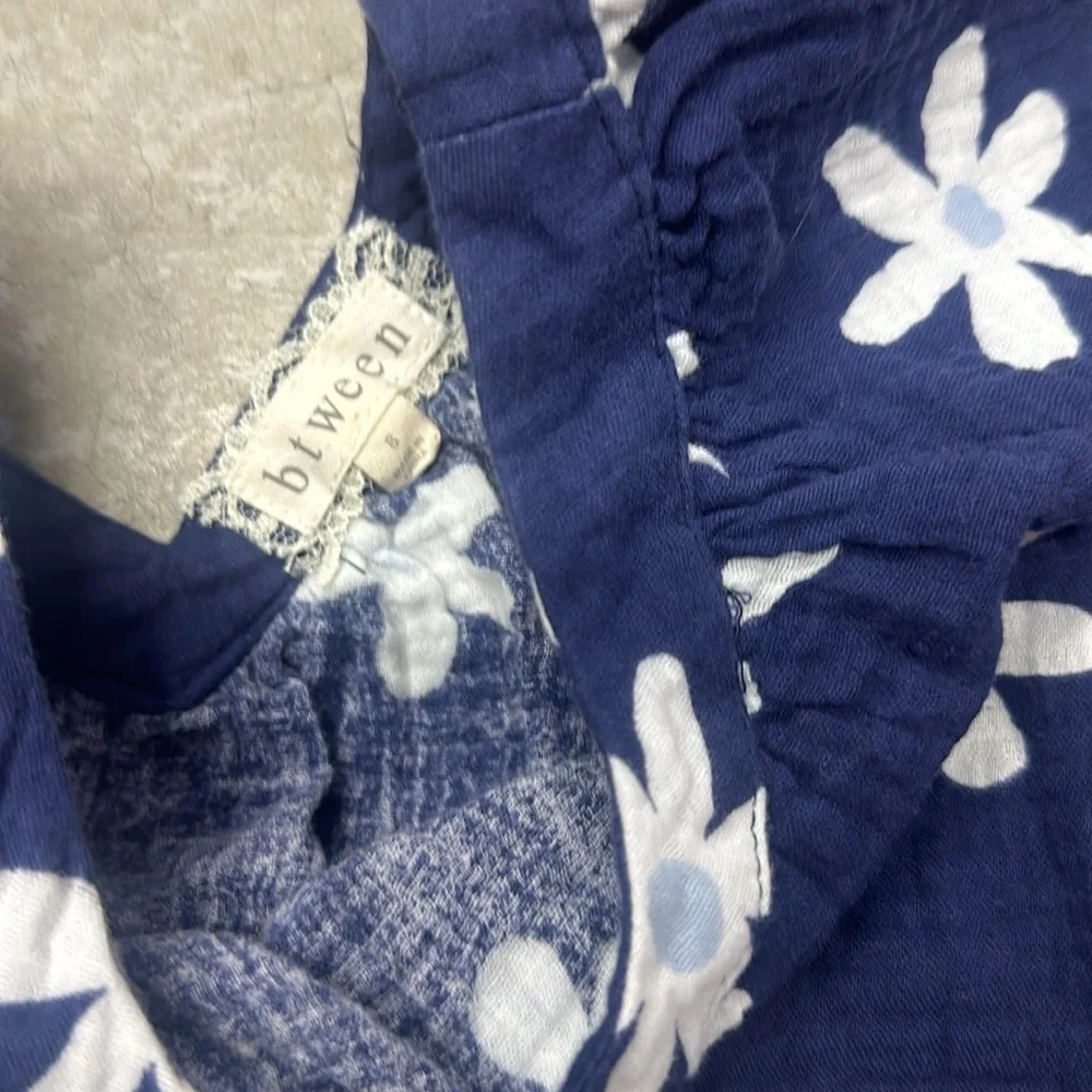 Btween blue daisy ruffle two piece set 8 - Picture 4 of 5